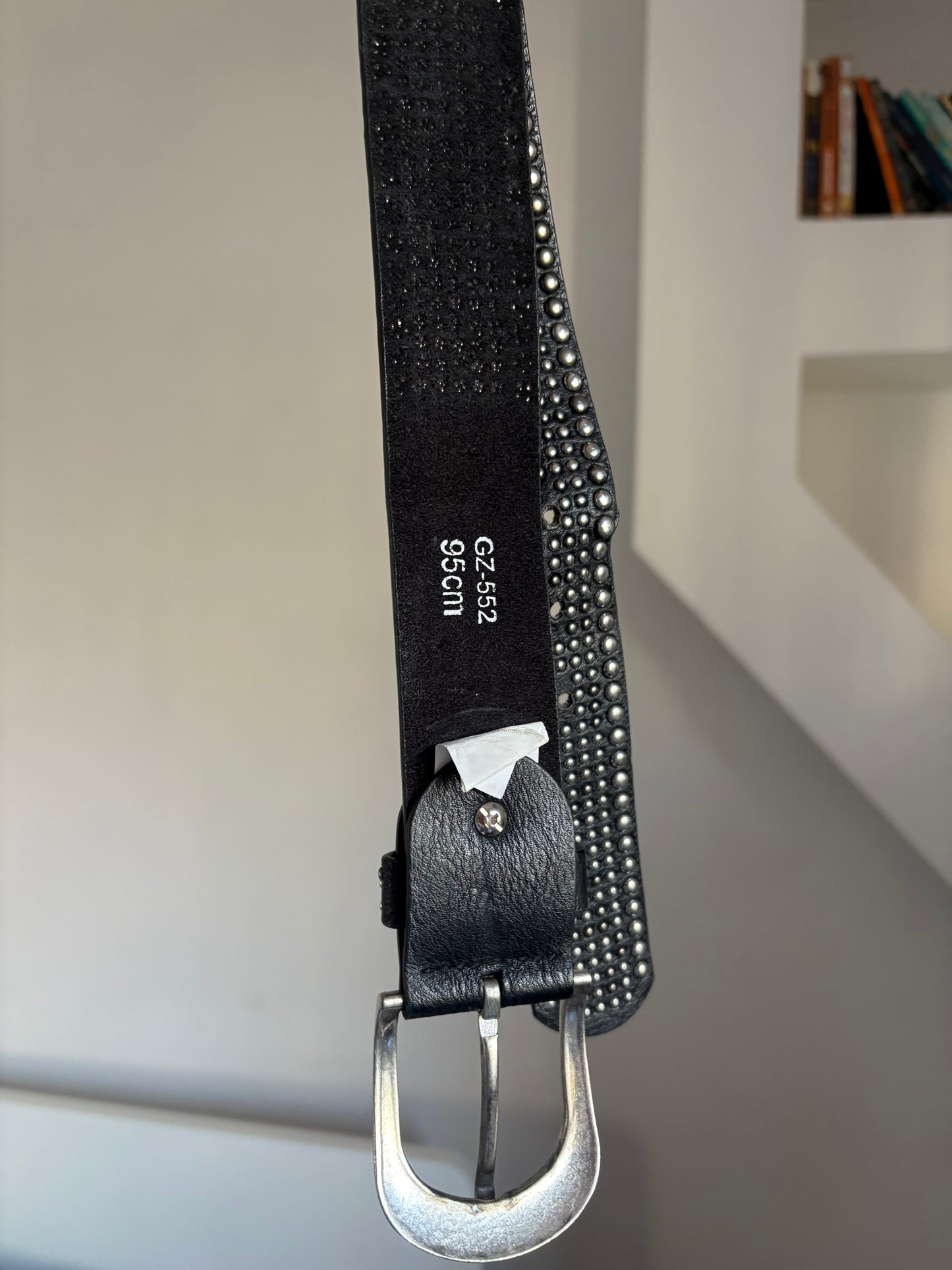 Studded leather belt