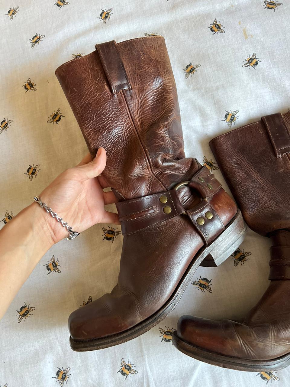 Vintage Sendra brown cowboy brown boots