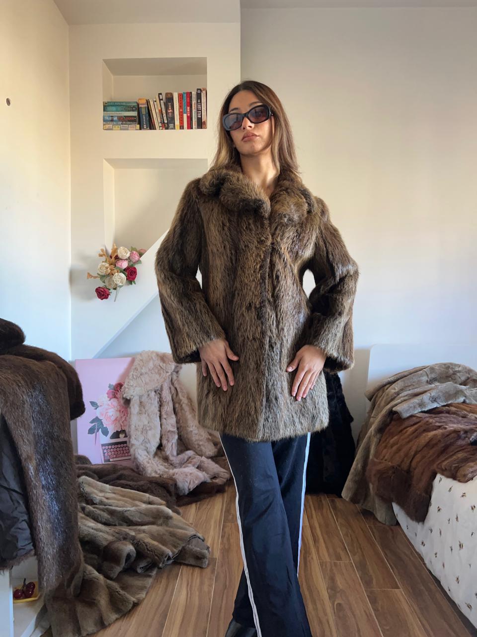 Real mini fur coat