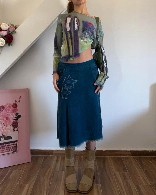 Y2k midi skirt