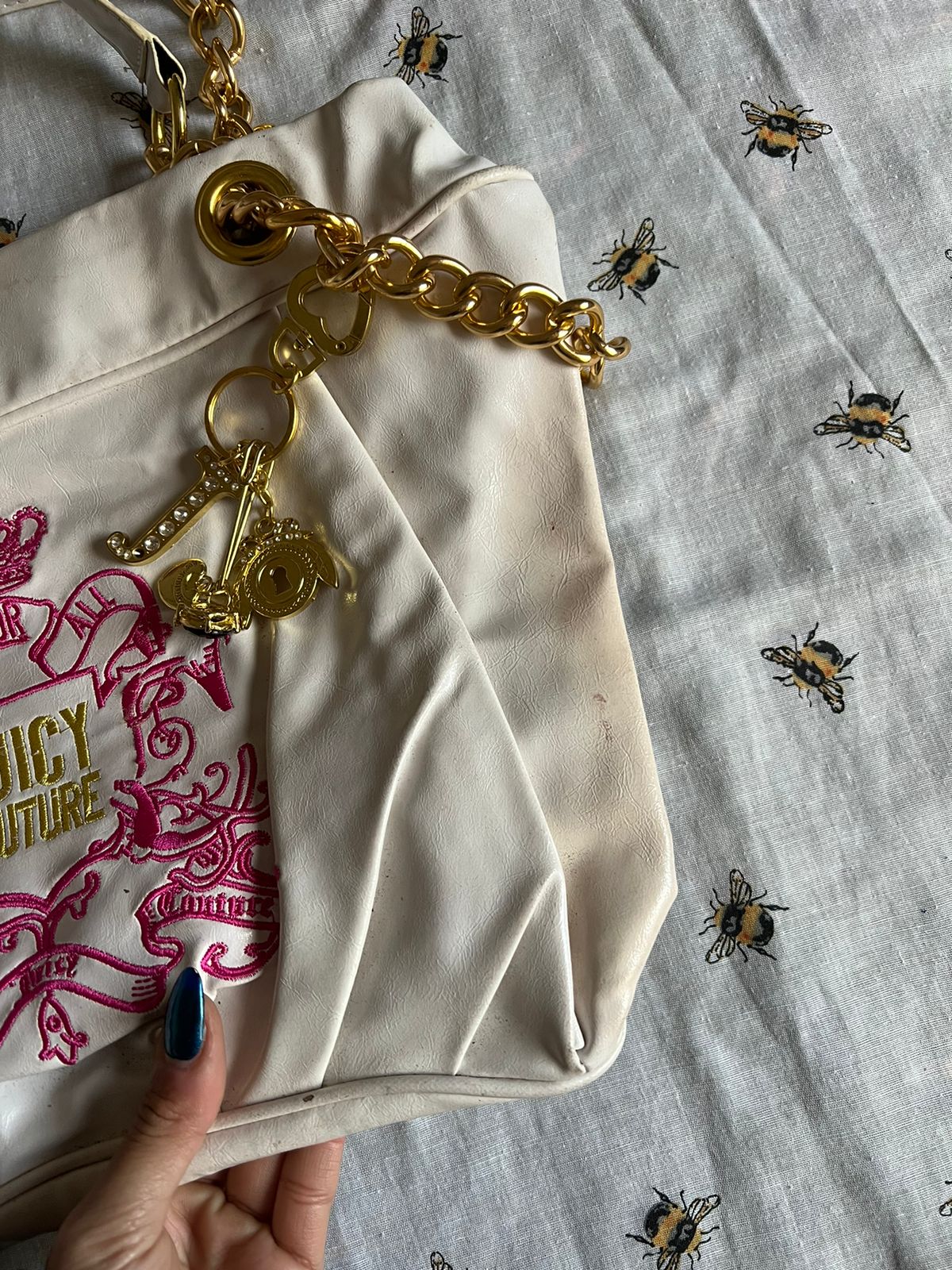 Juicy Couture white leather (not real) bag