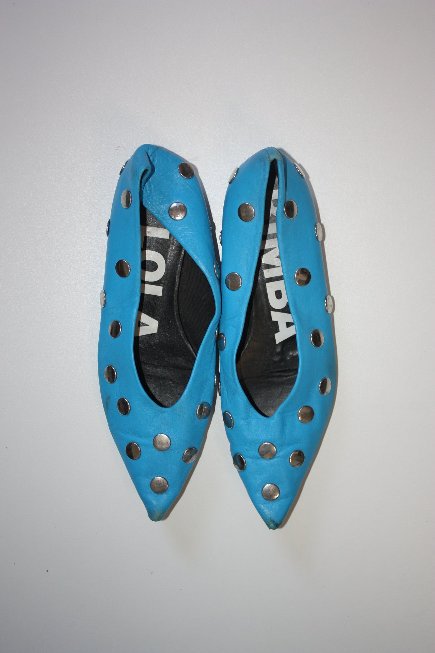 Bimba Y Lola leather studded ballerina flats