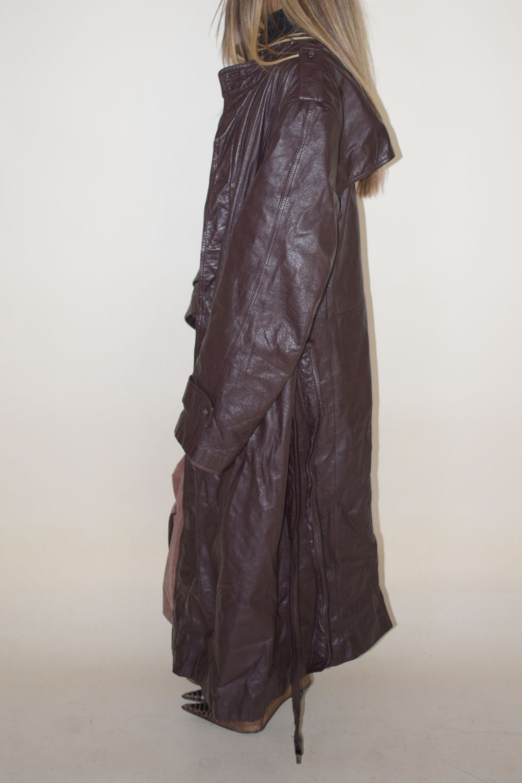 Leather vintage coat