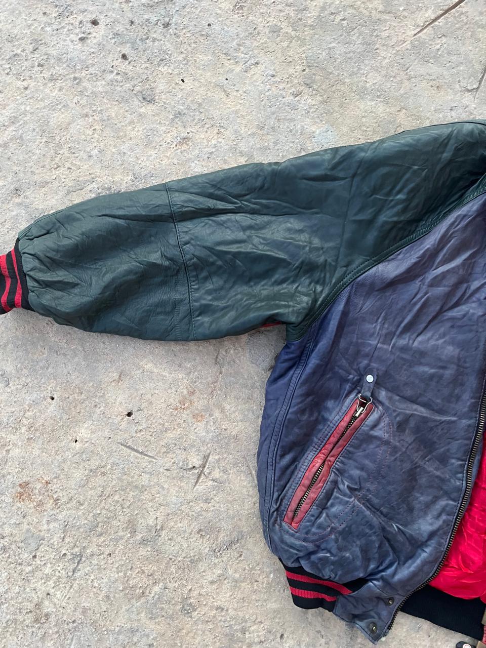 Bobo USA bomber 80s leather jacket