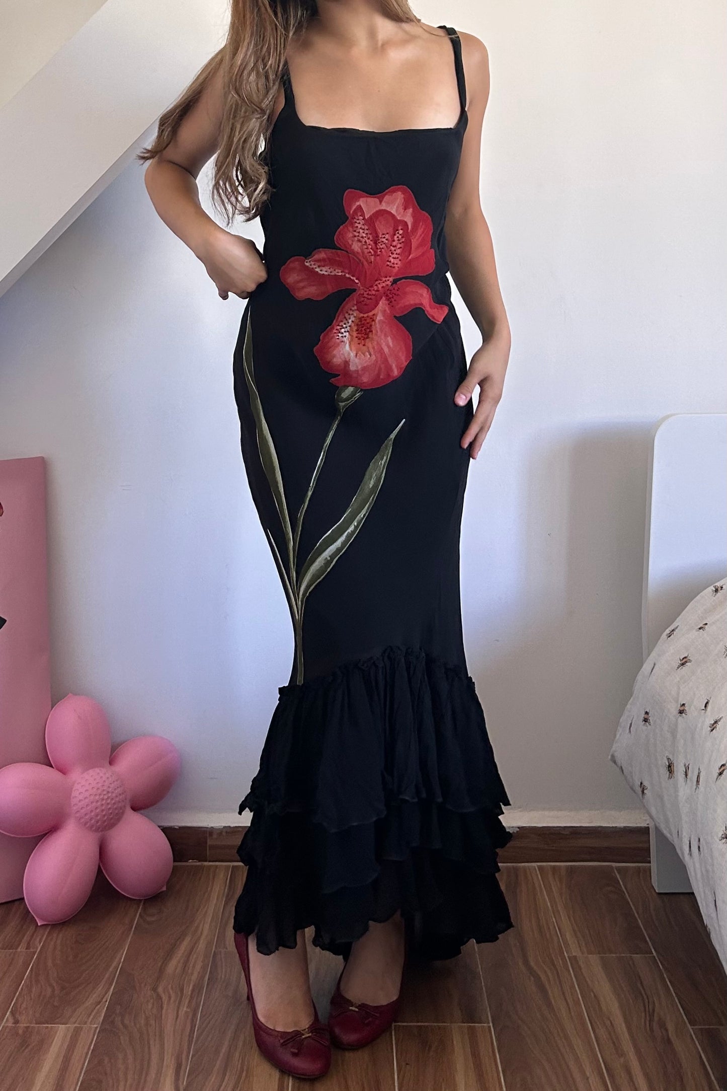 Vintage floral maxi dress