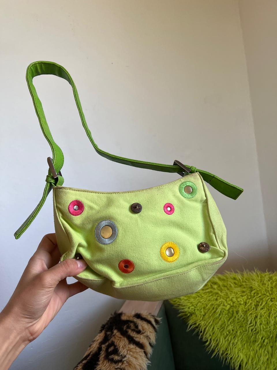 2000s green shoulder bag