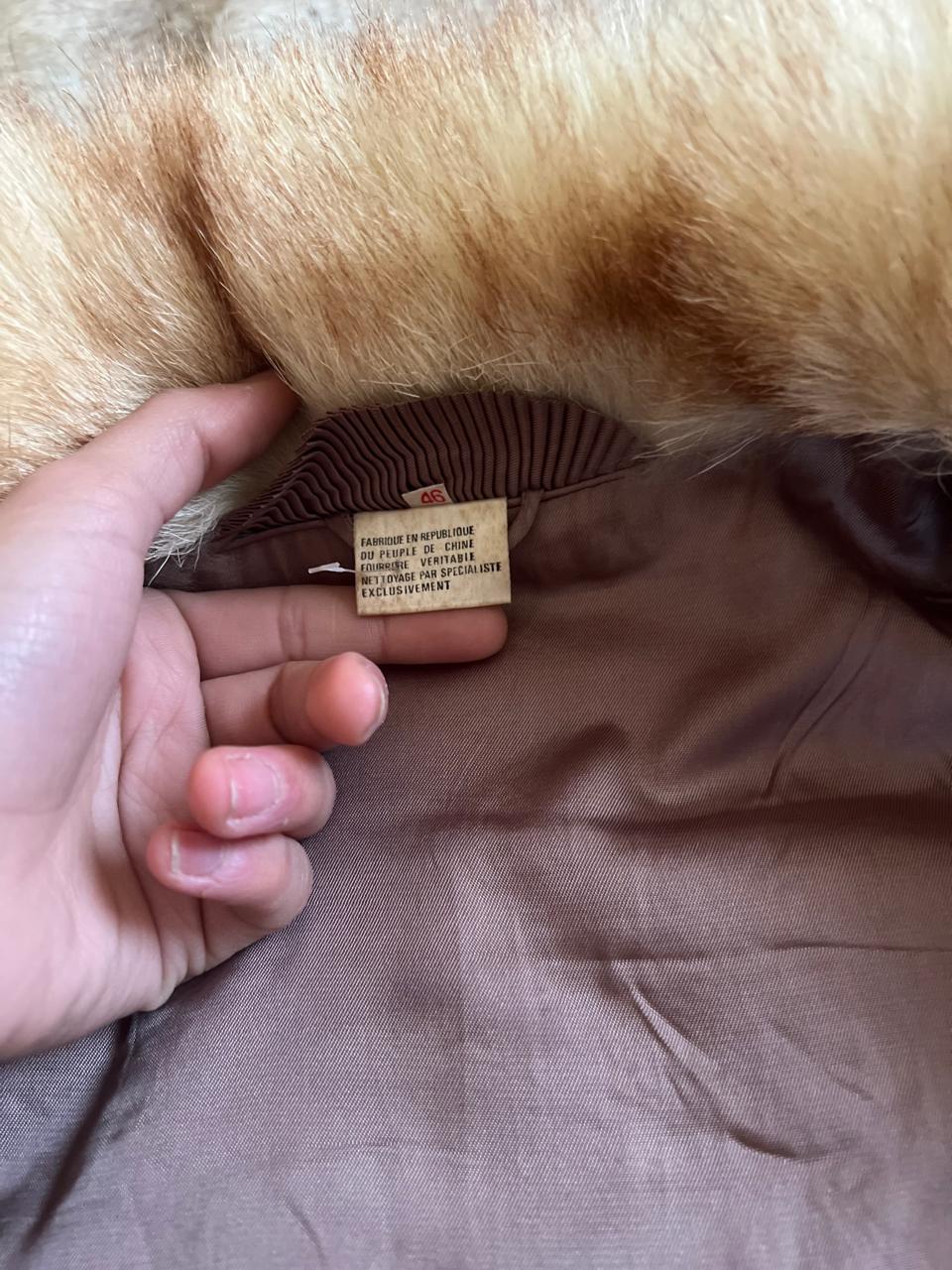 Real mini fur coat