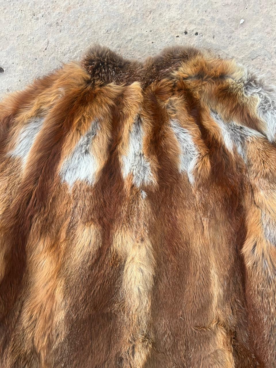 Real fox fur mini coat