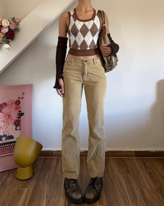 Burberry vintage mid waist straight fit pants