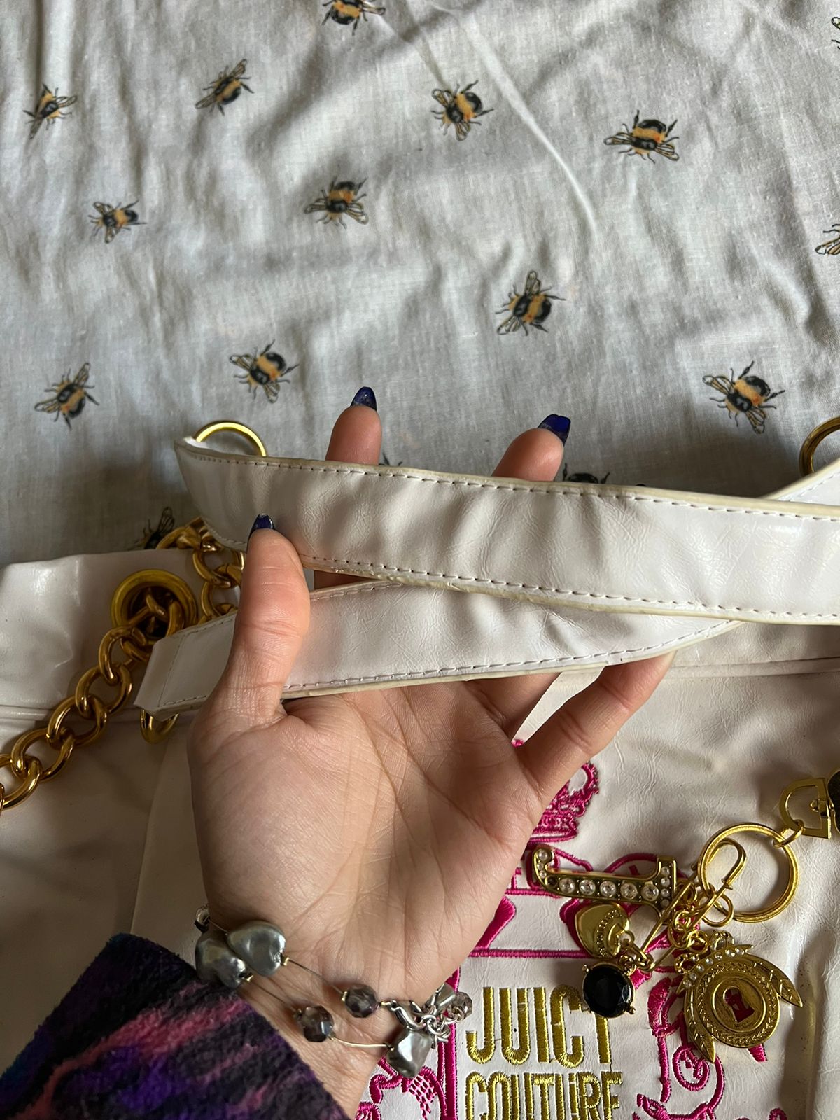 Juicy Couture white leather (not real) bag