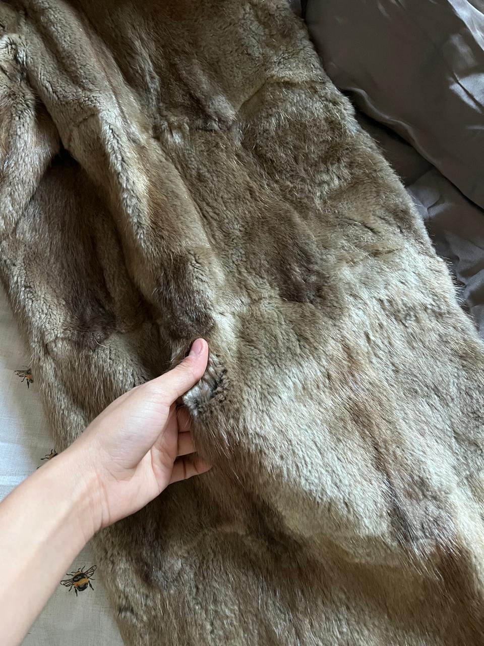 Keska real fur long coat