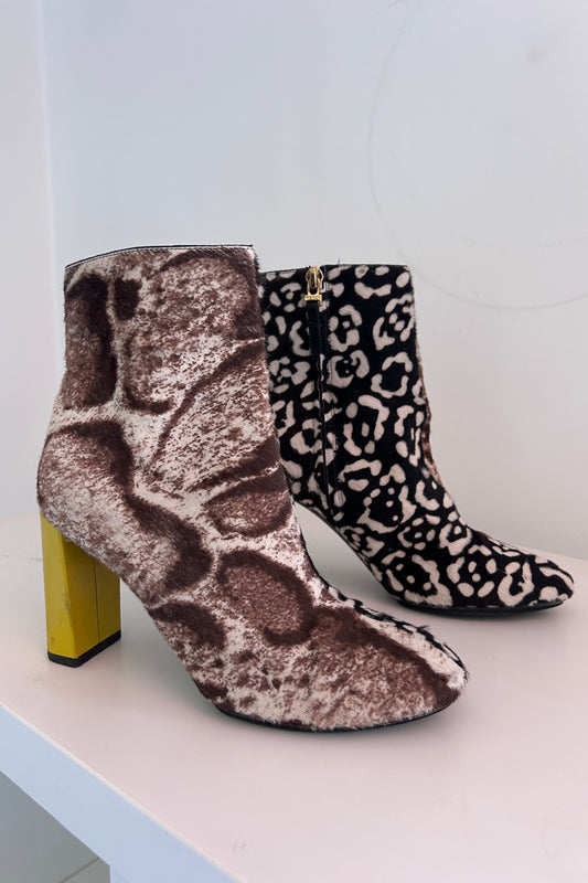 Fendi fur heeled boots