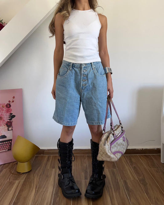 Vintage high waisted denim jorts/shorts