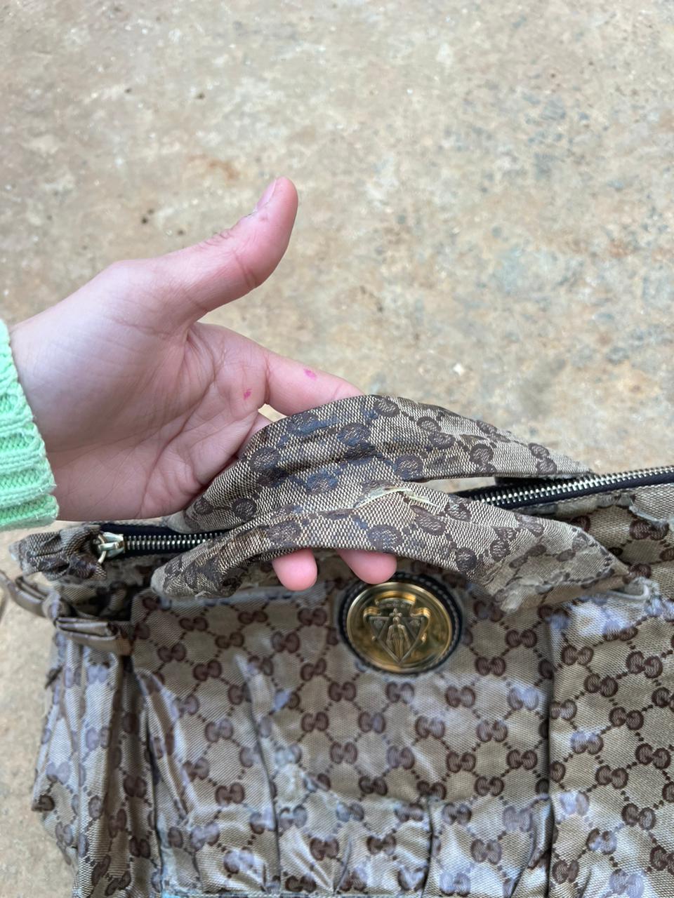 Gucci patent leather handbag