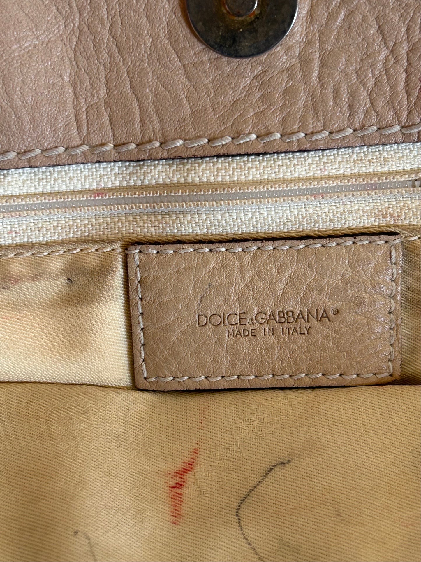 Dolce & Gabbana pink and gold bag