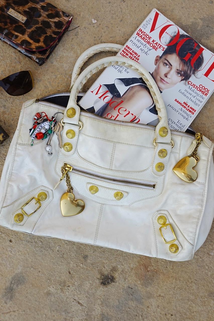Balenciaga big white city bag