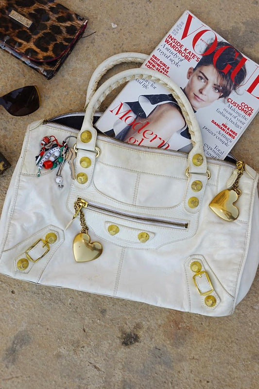 Balenciaga big white city bag