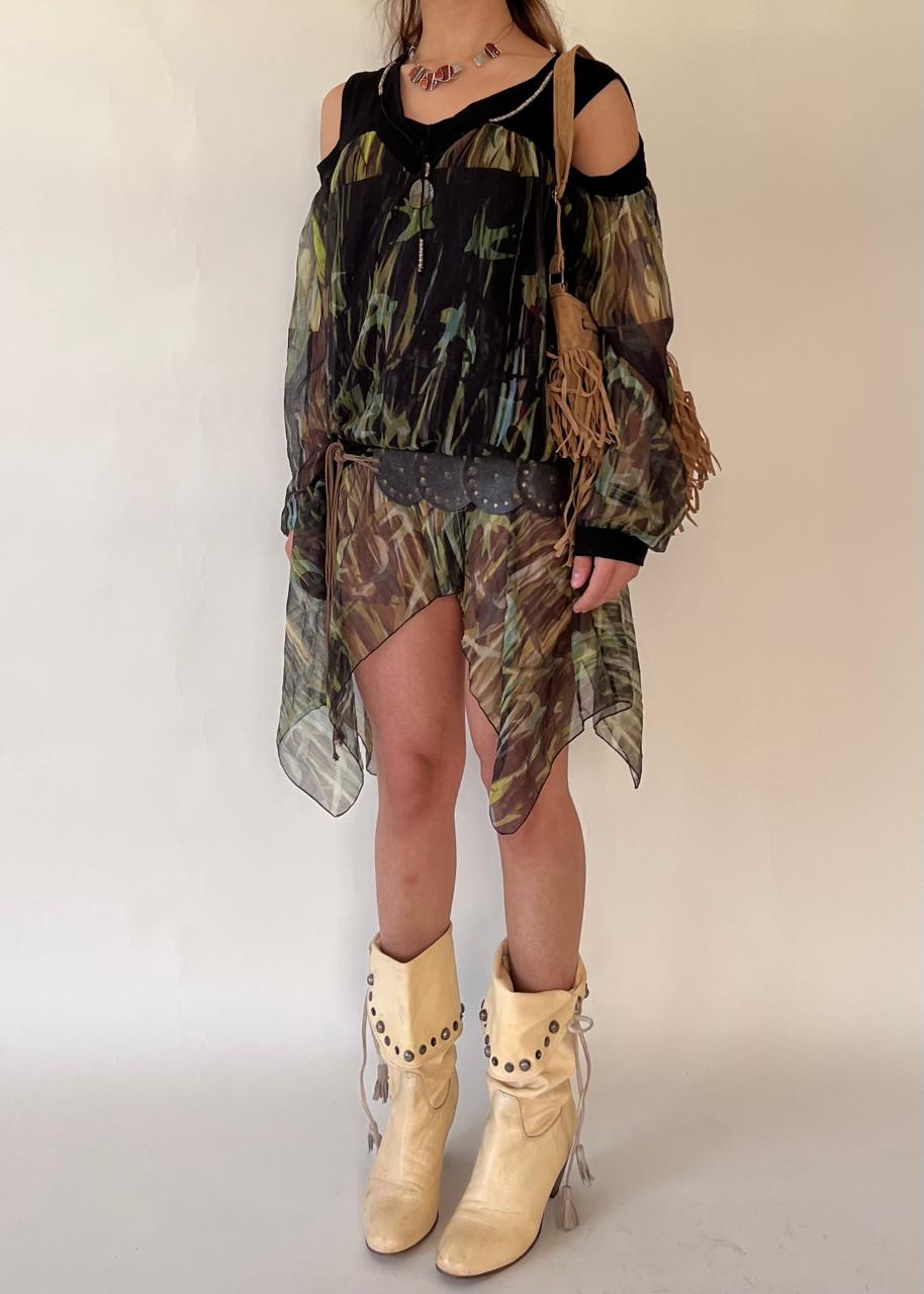 Boho unsymmetric top/dress