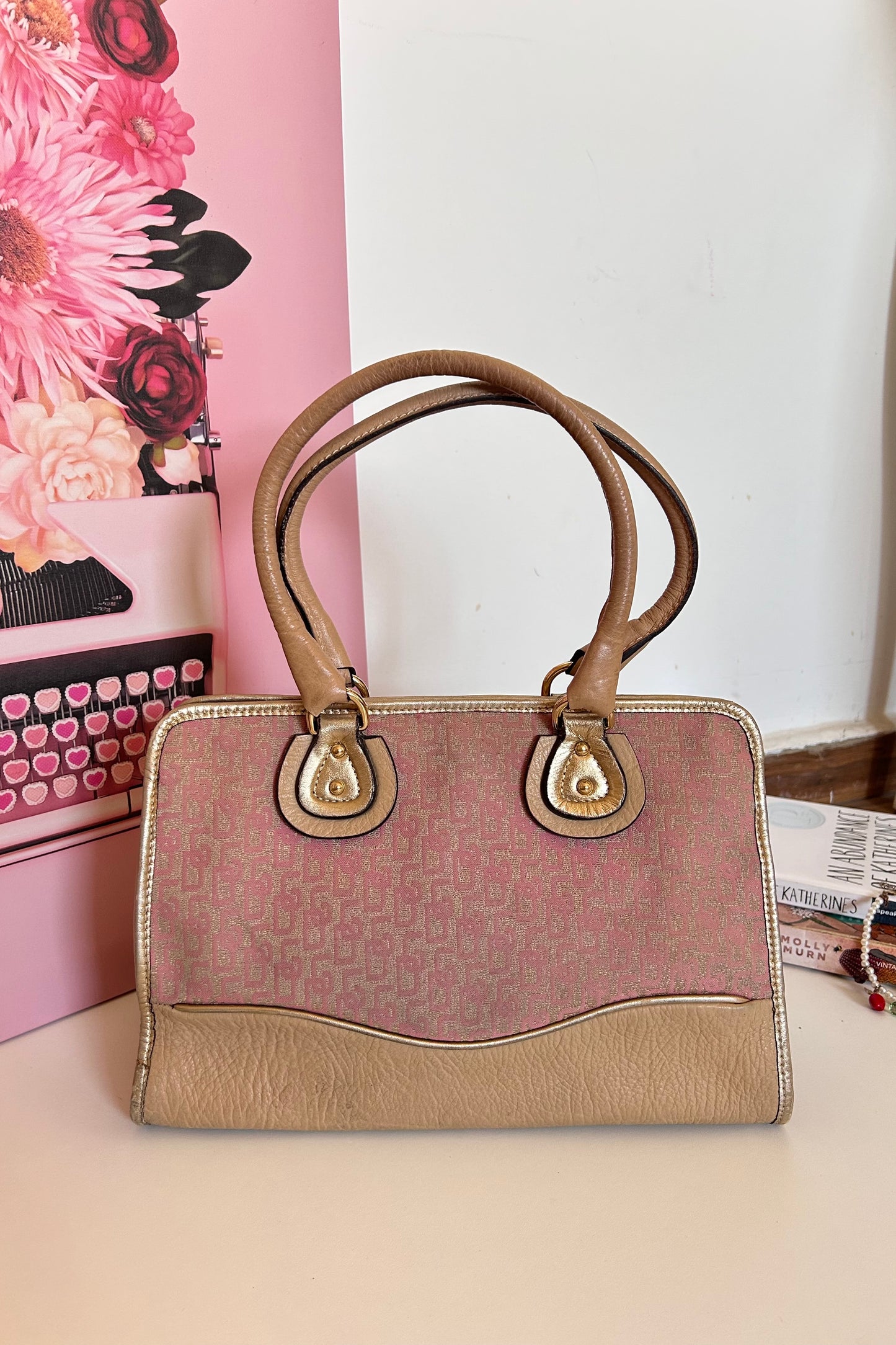 Dolce & Gabbana pink and gold bag