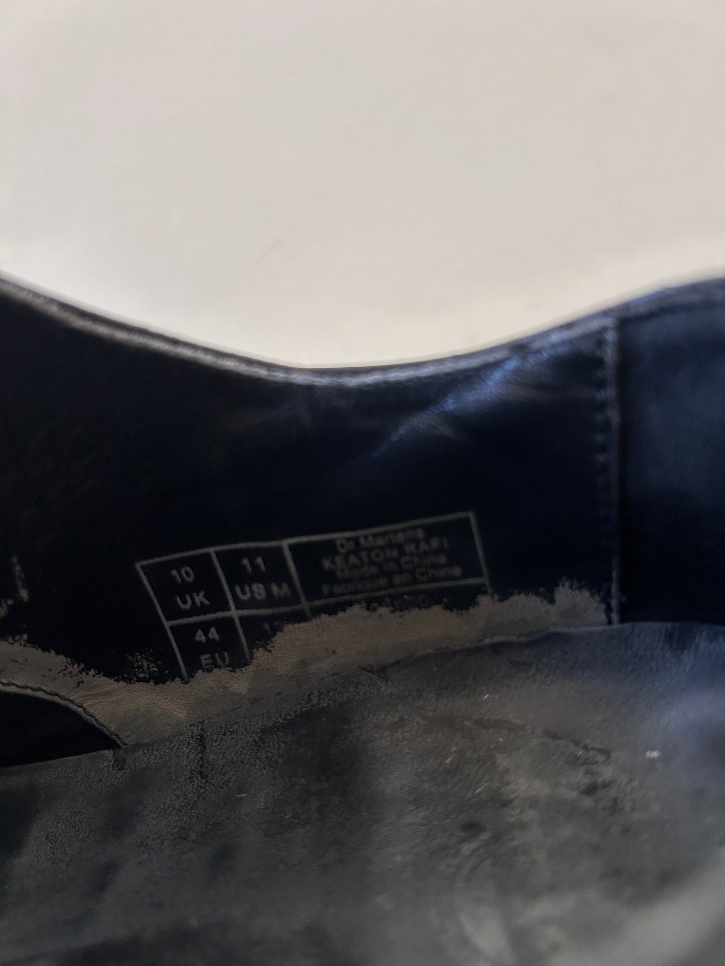 Dr Martens X Raf Simons exposed steel toe leather shoes