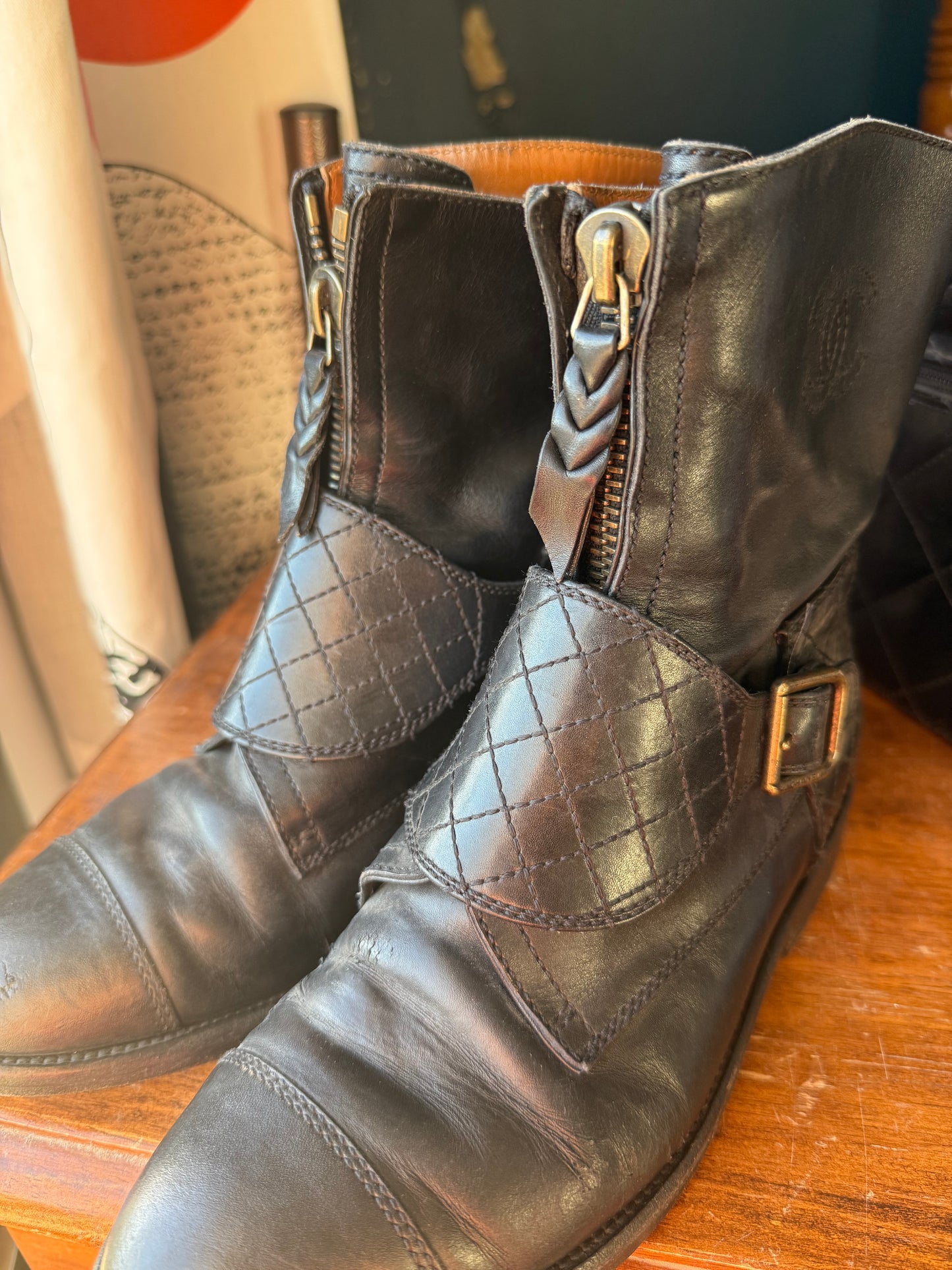 Chanel leather boots