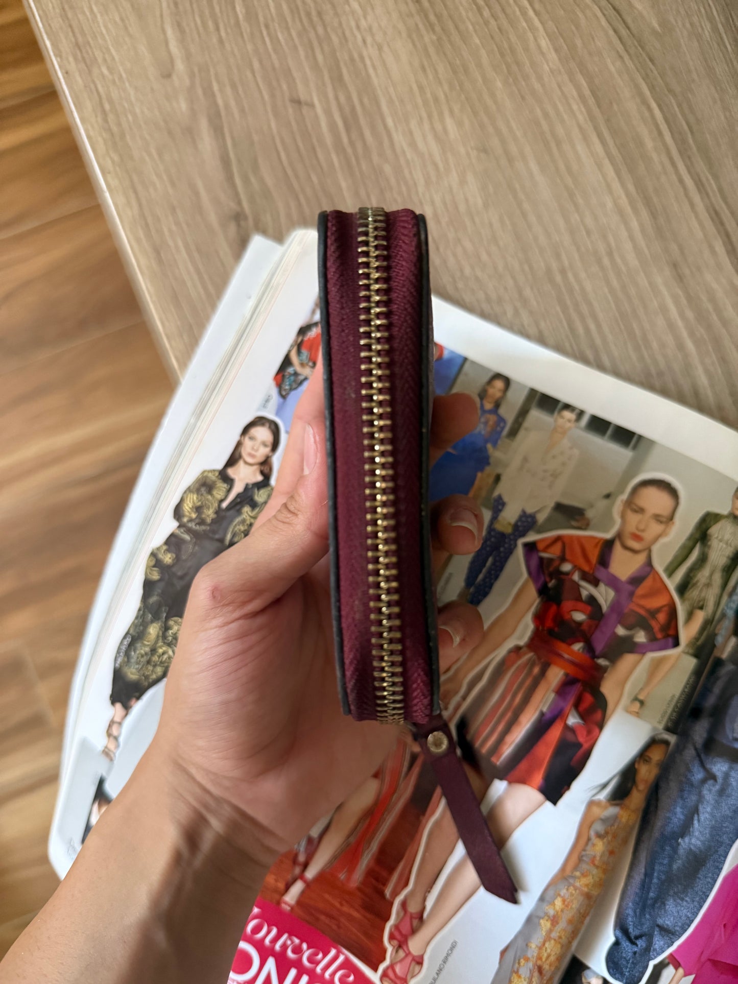 Louis Vuitton leather small purple monogram wallet
