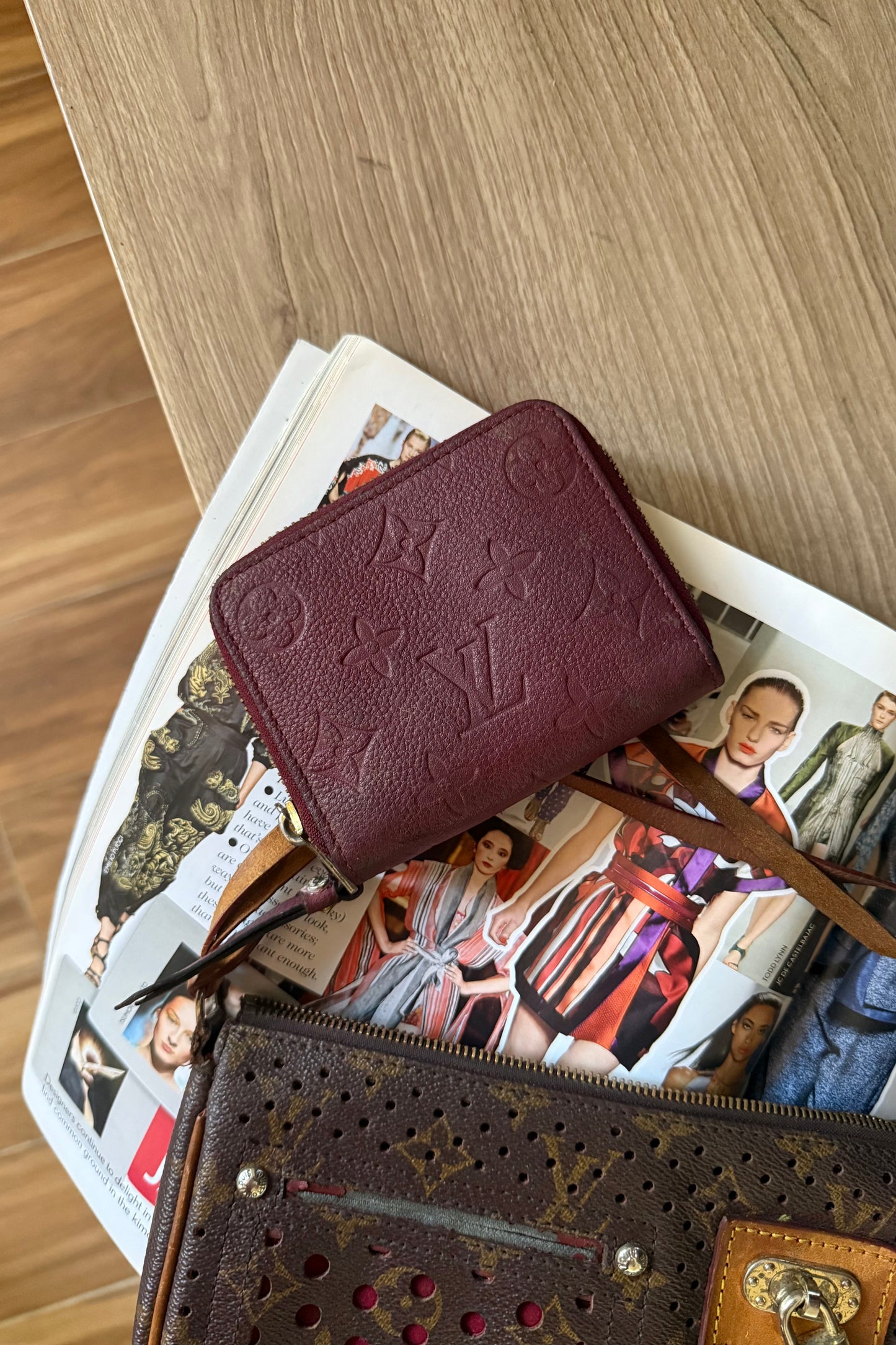 Louis Vuitton leather small purple monogram wallet