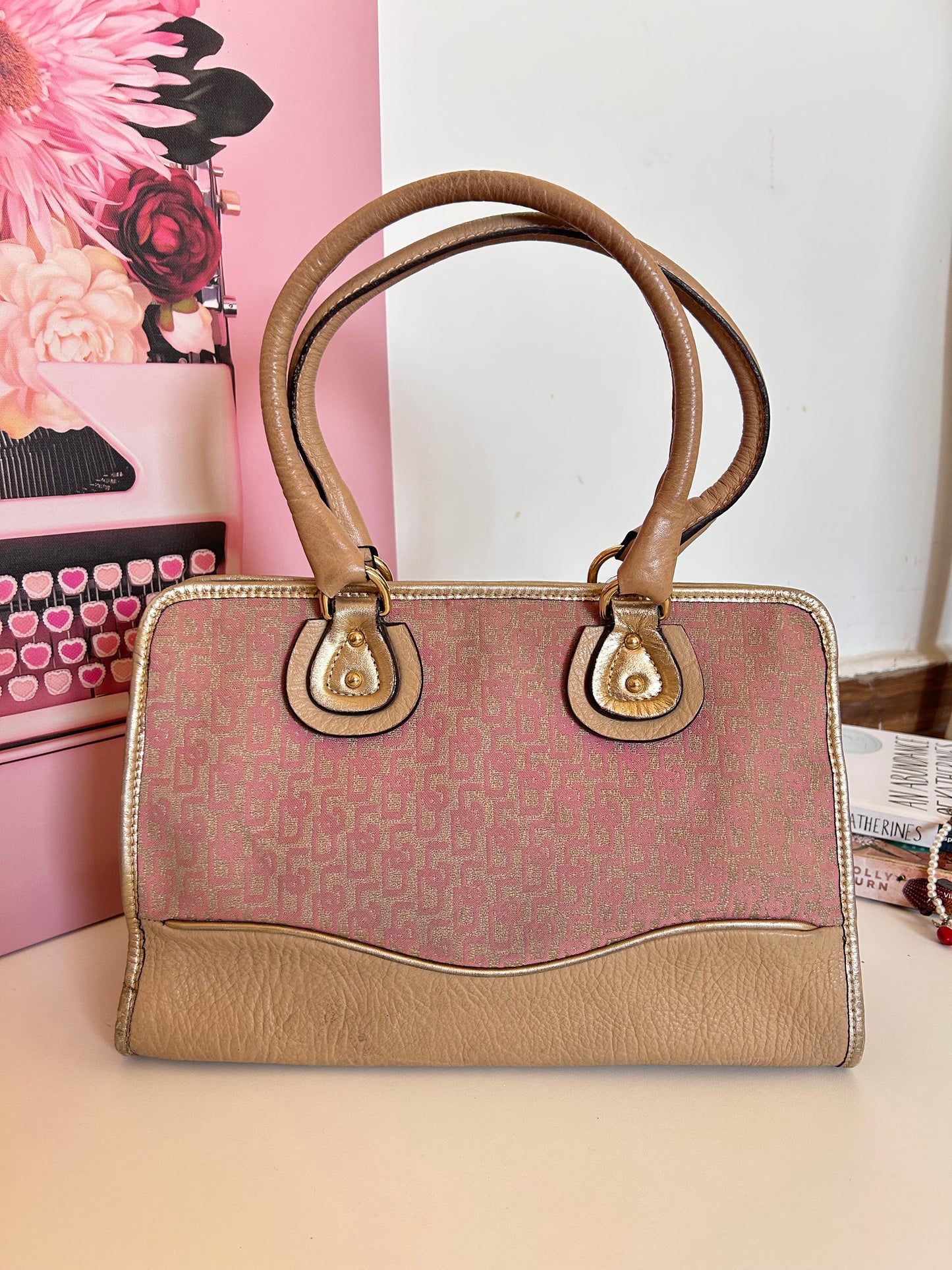 Dolce & Gabbana pink and gold bag