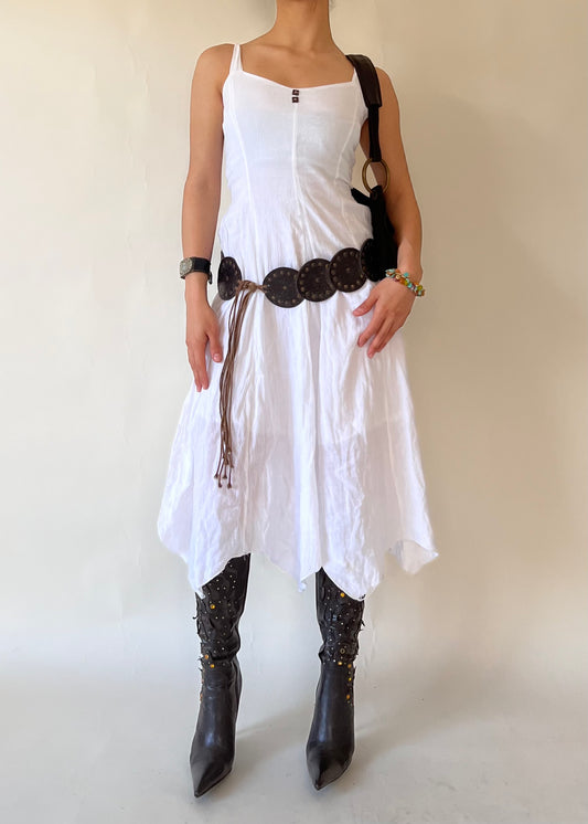 White fairy unsymmetric midi/maxi dress