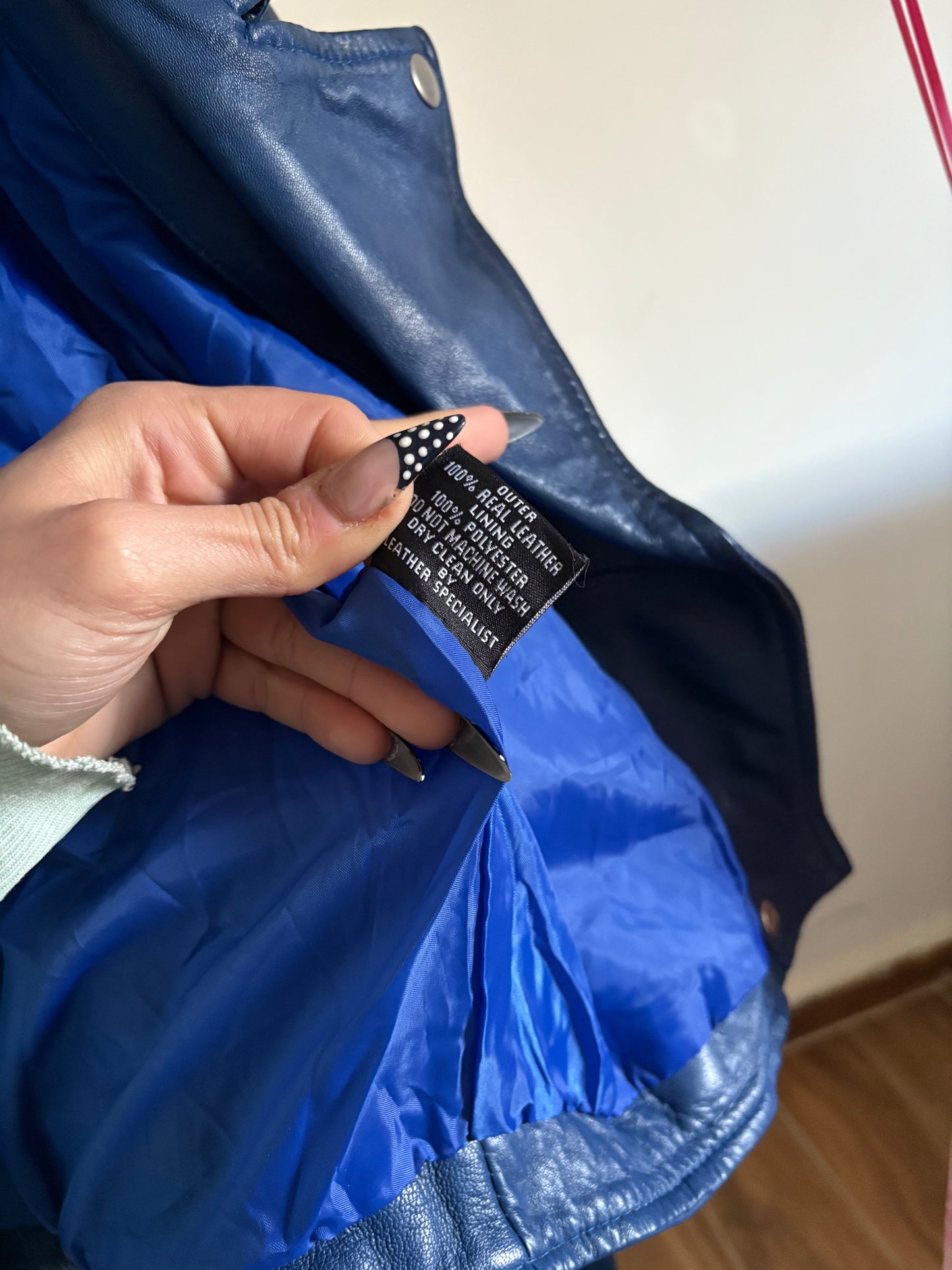 Leather cropped jacket