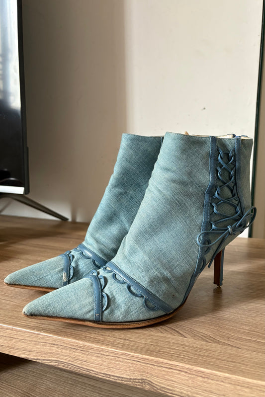Dior vintage denim boots