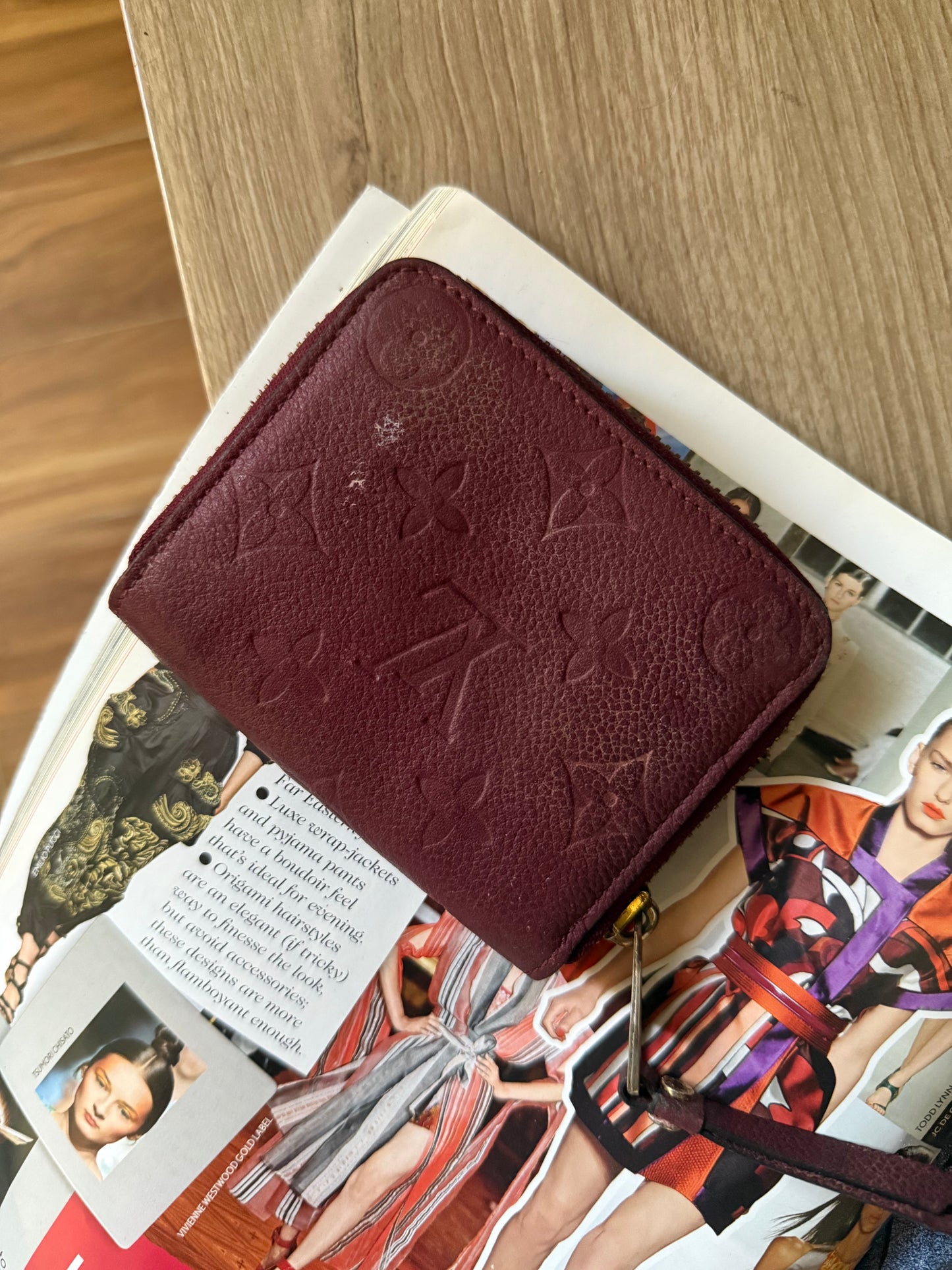 Louis Vuitton leather small purple monogram wallet