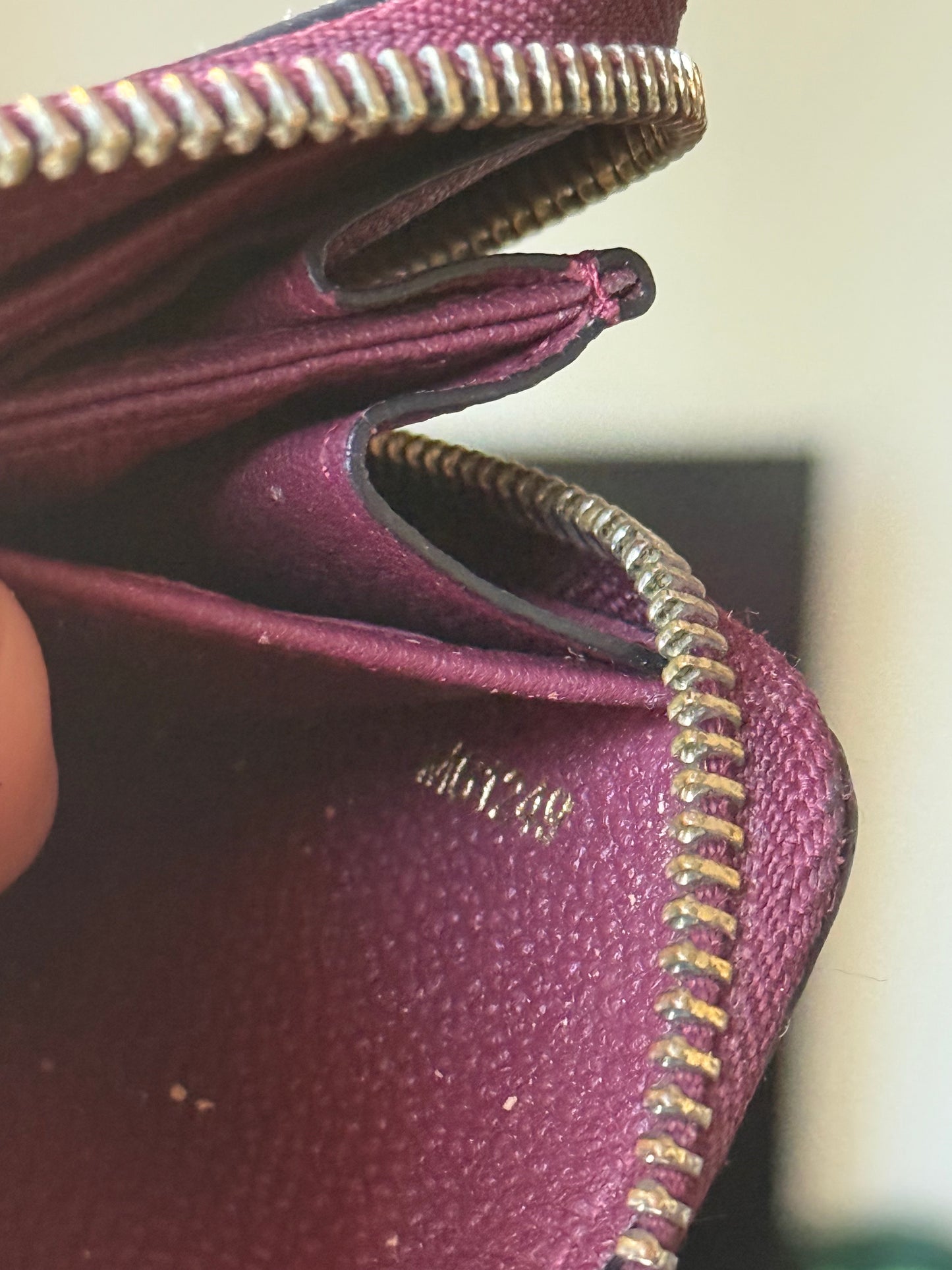 Louis Vuitton leather small purple monogram wallet