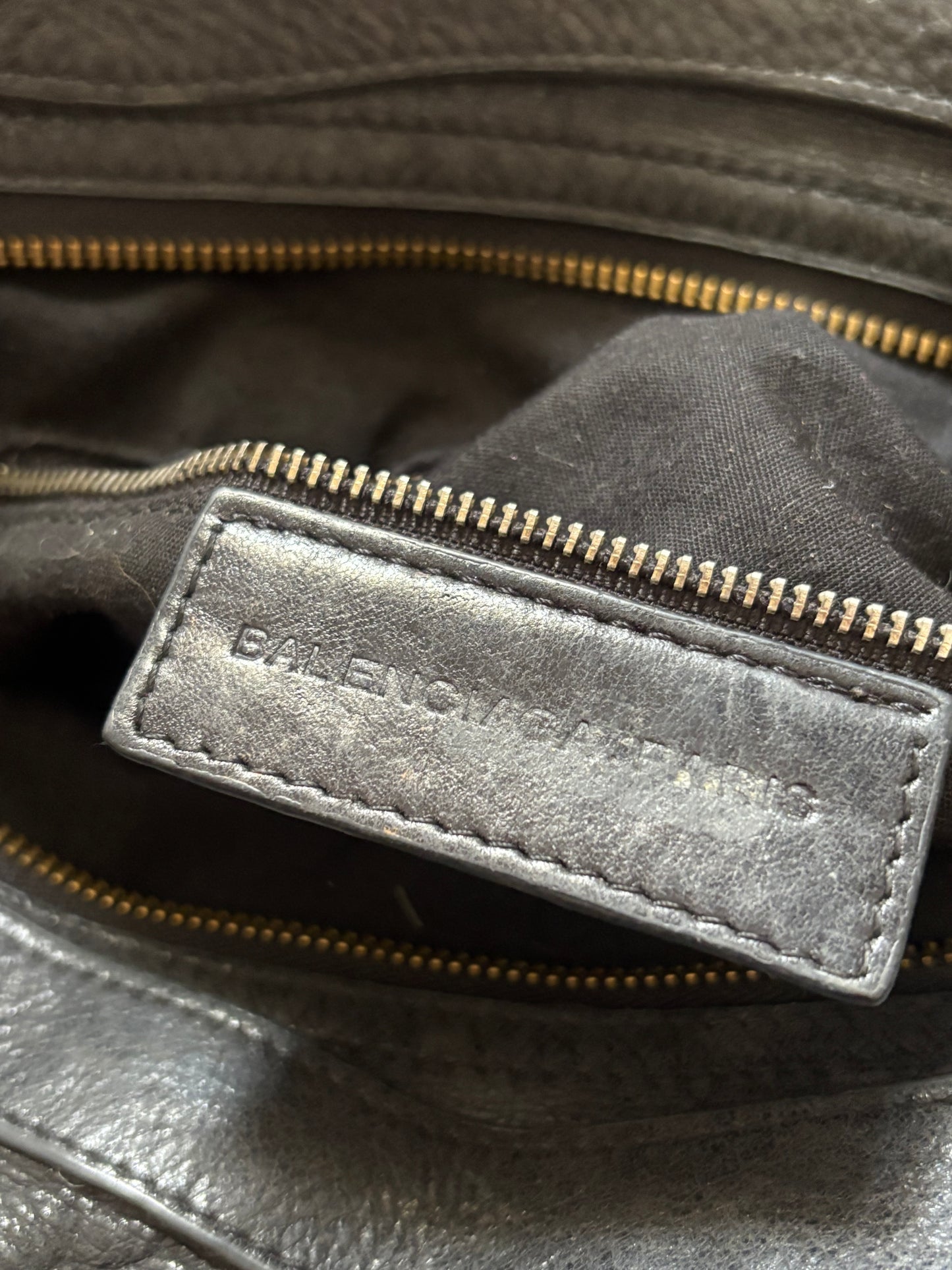 Balenciaga city black leather bag