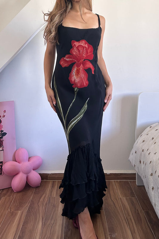 Vintage floral maxi dress