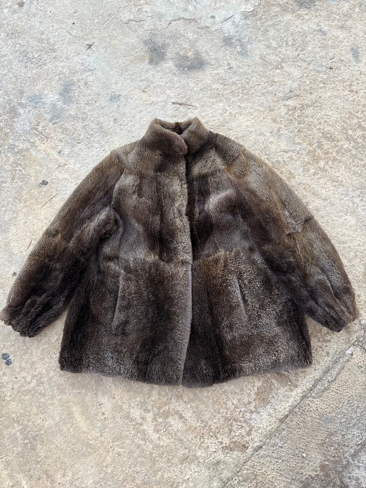 Real mini fur coat