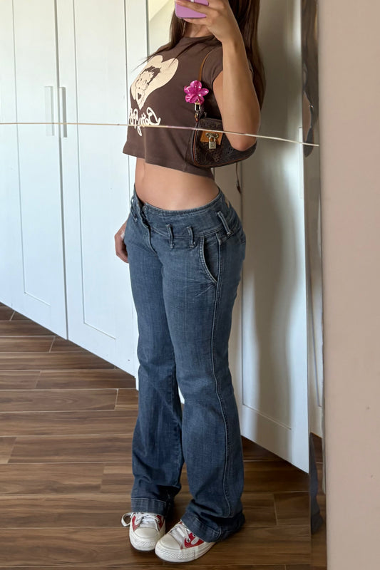 See Thru soul Y2K low waist jeans