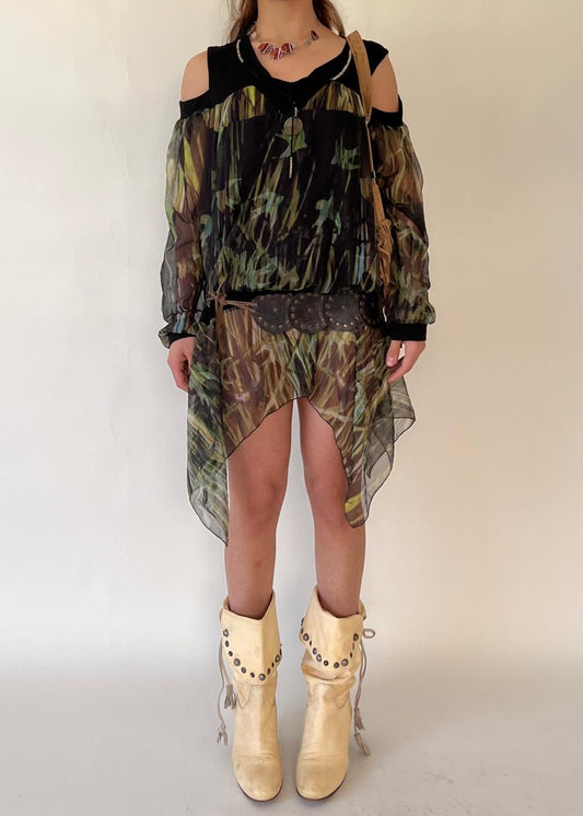 Boho unsymmetric top/dress