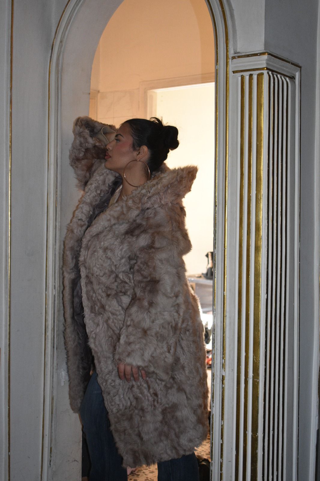 Karakul fur coat