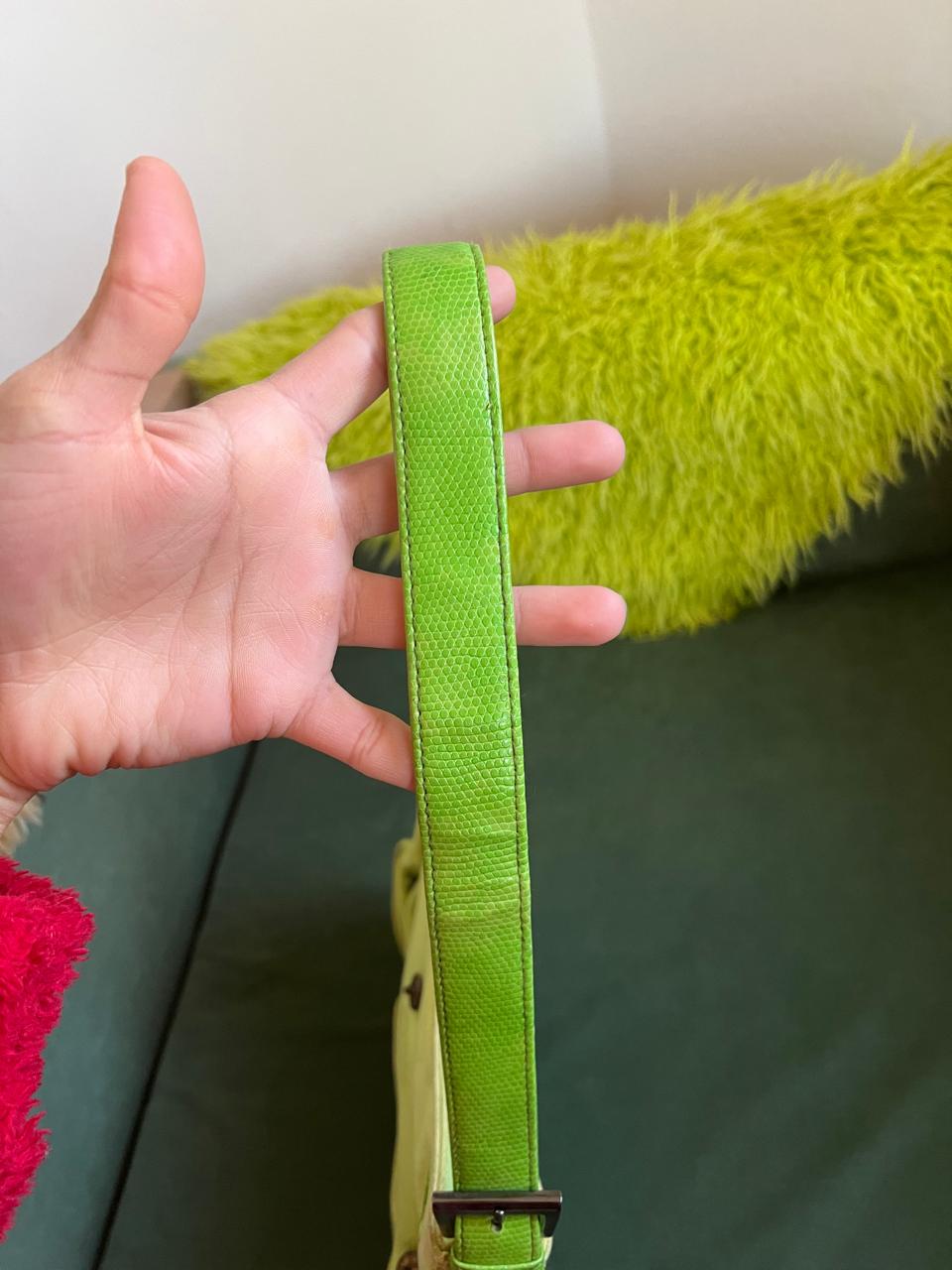 2000s green shoulder bag