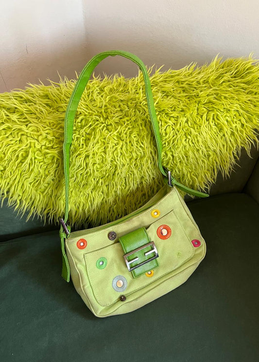 2000s green shoulder bag