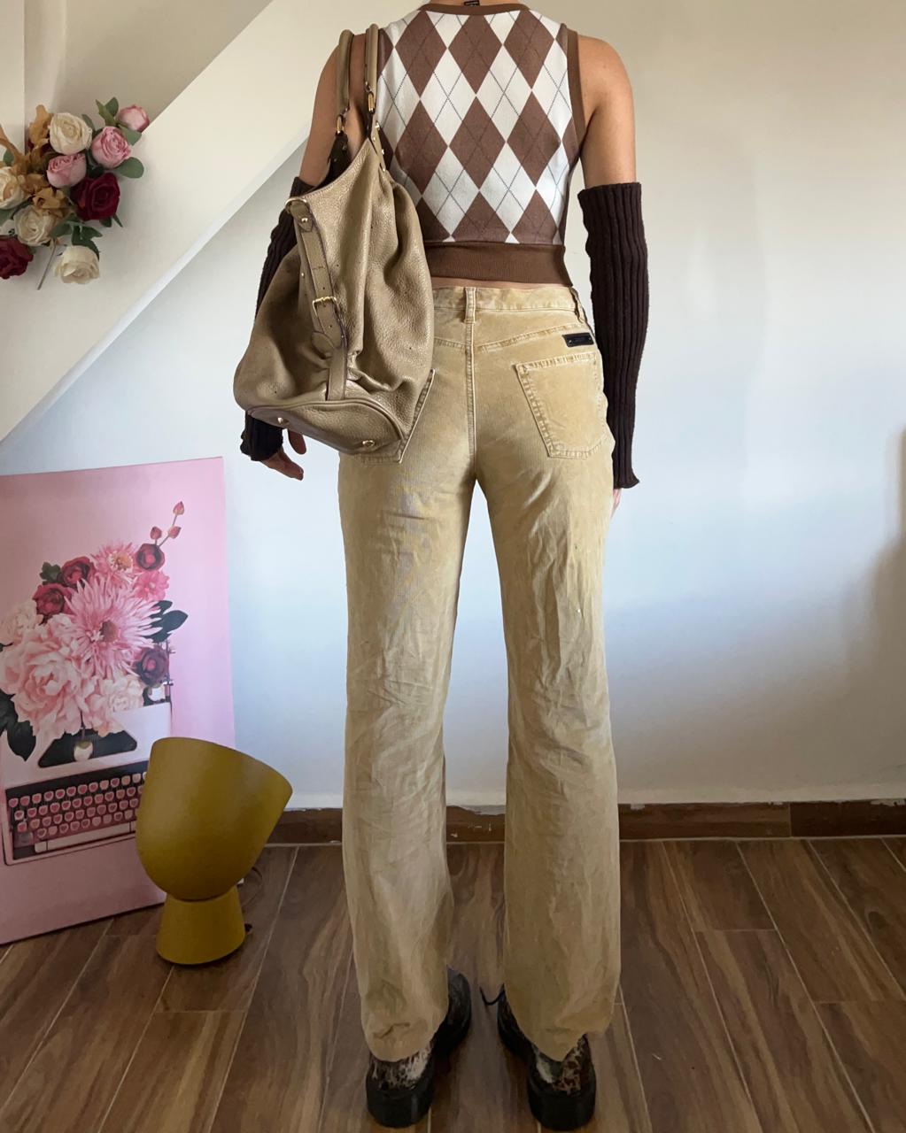 Burberry vintage mid waist straight fit pants