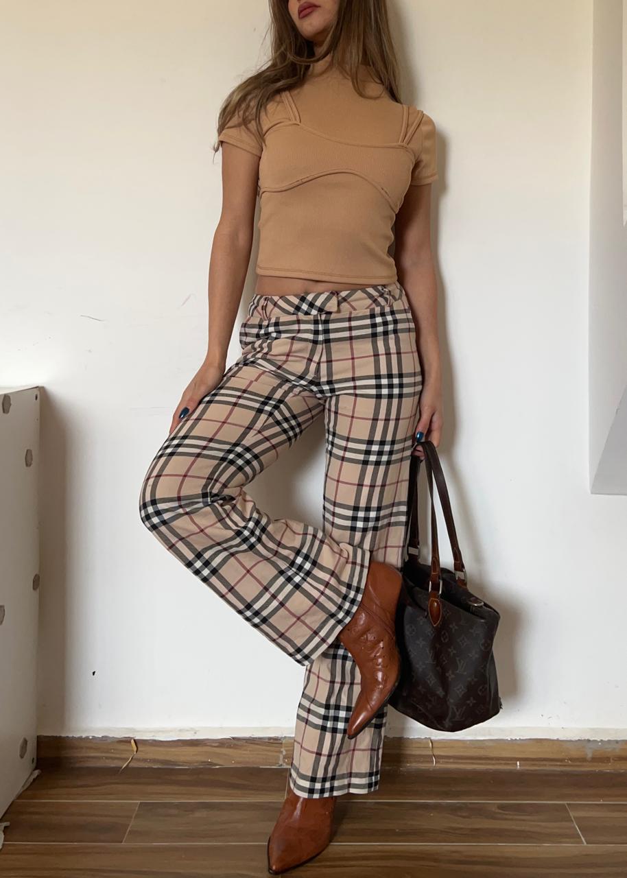 Burberry mid waist flared pants