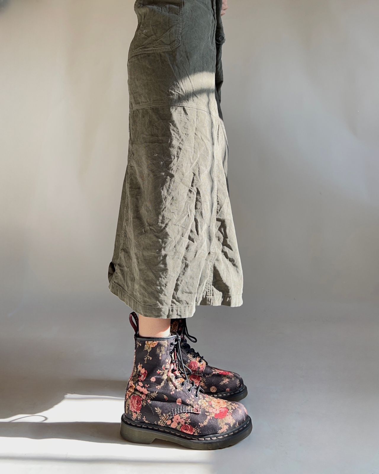 Dr martens floral denim boots