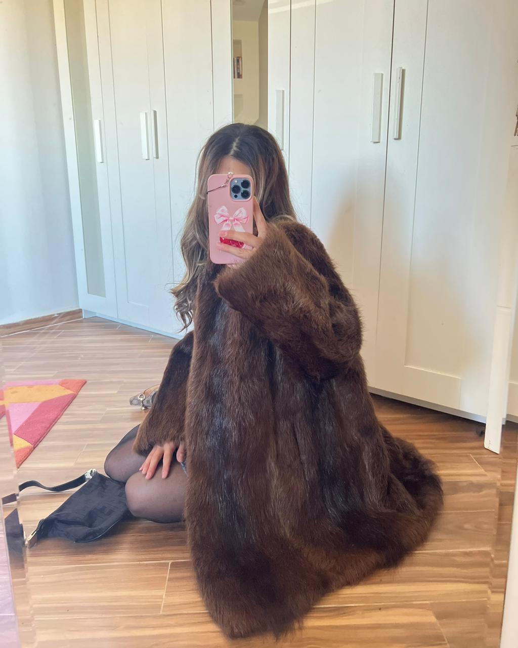 Real mini fur coat