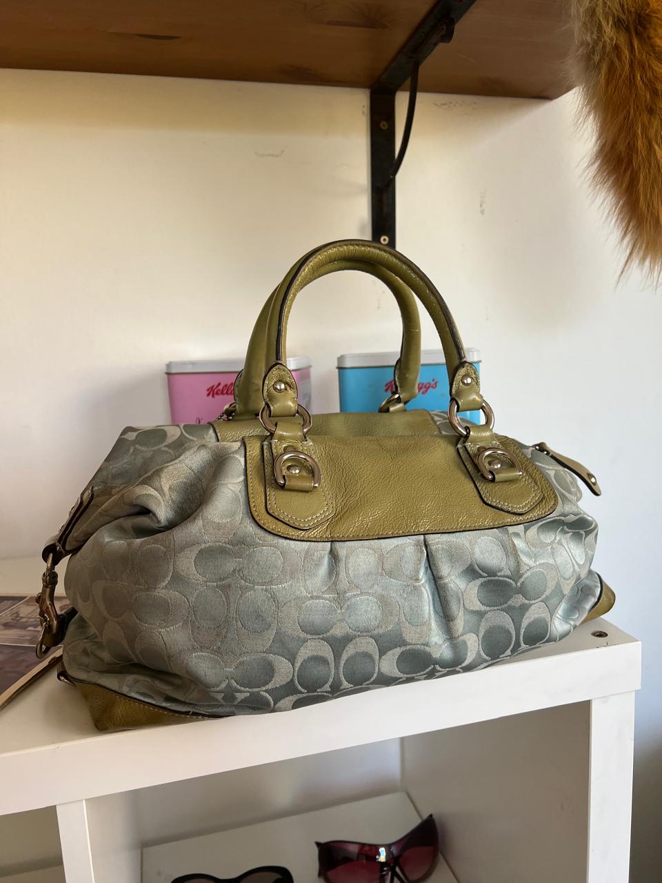 Coach baby blue shoulder/hand bag