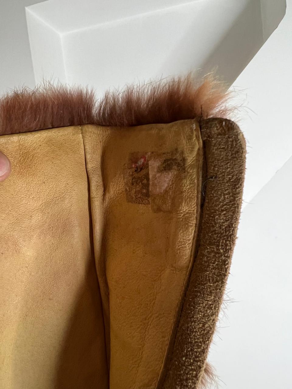 Fur suede boots