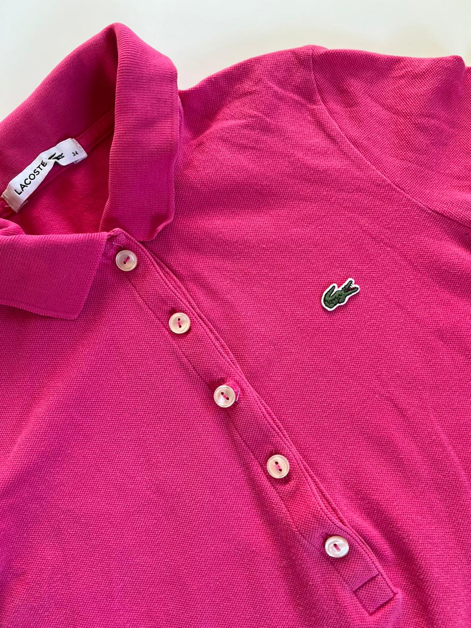 Lacoste long sleeve collar half button up shirt