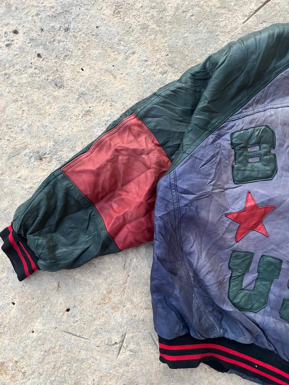 Bobo USA bomber 80s leather jacket