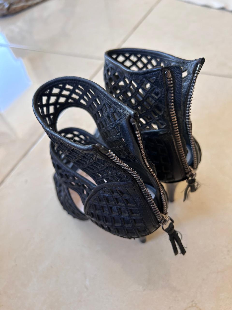 Miu Miu fishnet heels